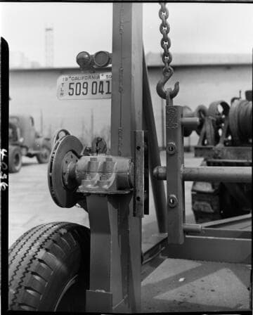 Close-up of trailer