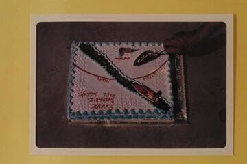 Harry Aleson;s birthday cake designed by Dottie Aleson.  Celebrated at Carlsbad