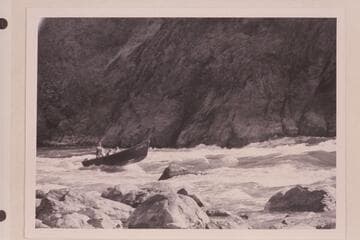 Boat in rapids