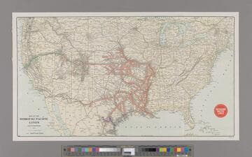 Map of the Missouri Pacific lines and connections